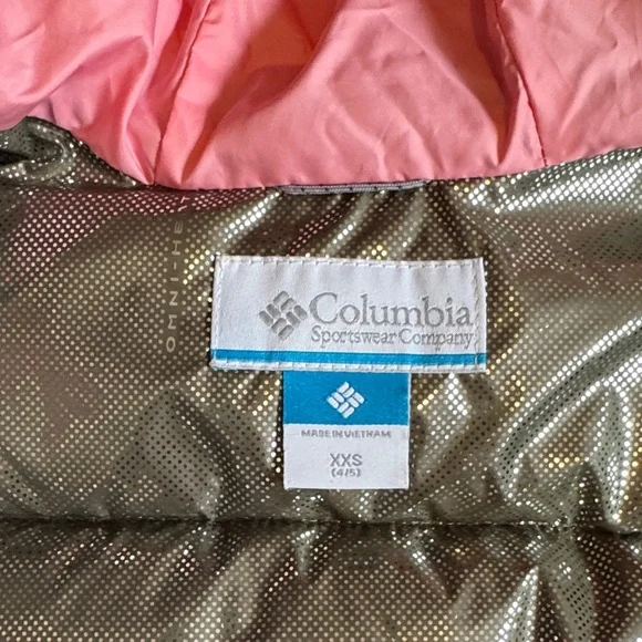 Columbia Kids' Olive and Pink Puffer Jacket - Picture 3 of 6